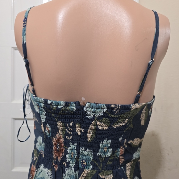Joie Blue and Brown Floral Midi Dress - Picture 4 of 6